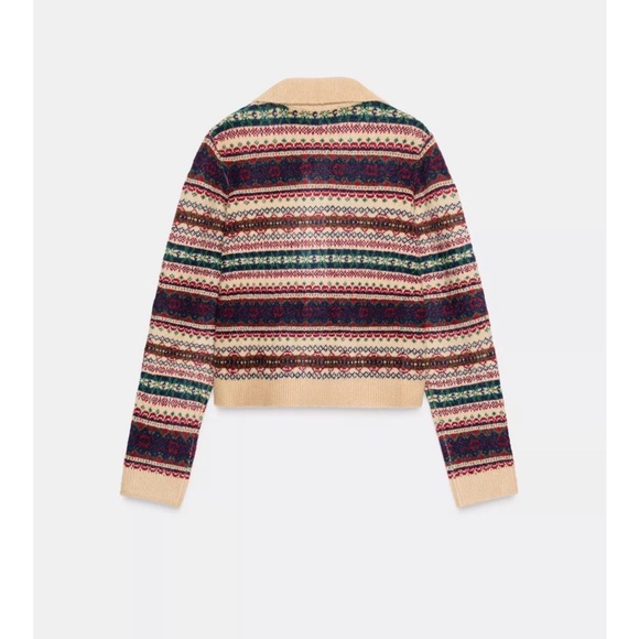 Zara Multicolor Patterned Cardigan - Picture 4 of 7